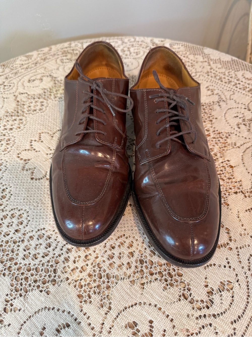 Cole Haan Brown Leather Lace-Up Oxfords